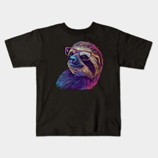 Chill 'n' Chic: The Sloth Spectacle Tee Kids T-Shirt